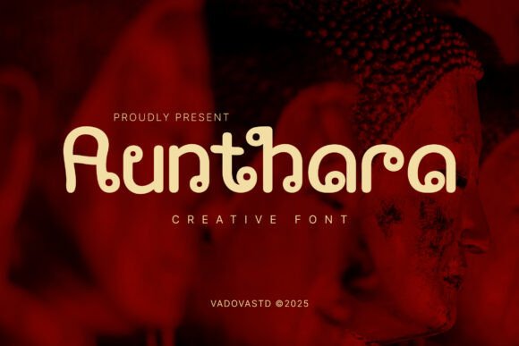 Aunthara: A Unique Decorative Typeface for Creative Branding and Visual Compositions