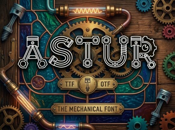 Engineer Your Designs with Astur: A Steampunk Font