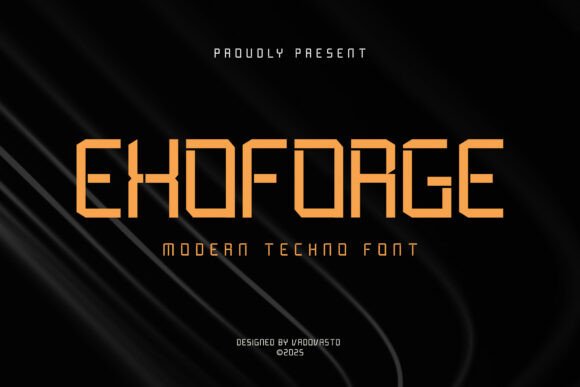 Exoforge: A Modern Techno Display Font for the Digital Age