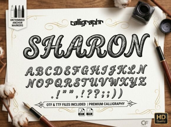 Sharon: A Premium Calligraphy Font for Elegant and Personalized Designs