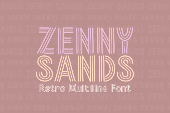 Zenny Sands: A Unique Multiline Font Blending Zen and Retro Vibes
